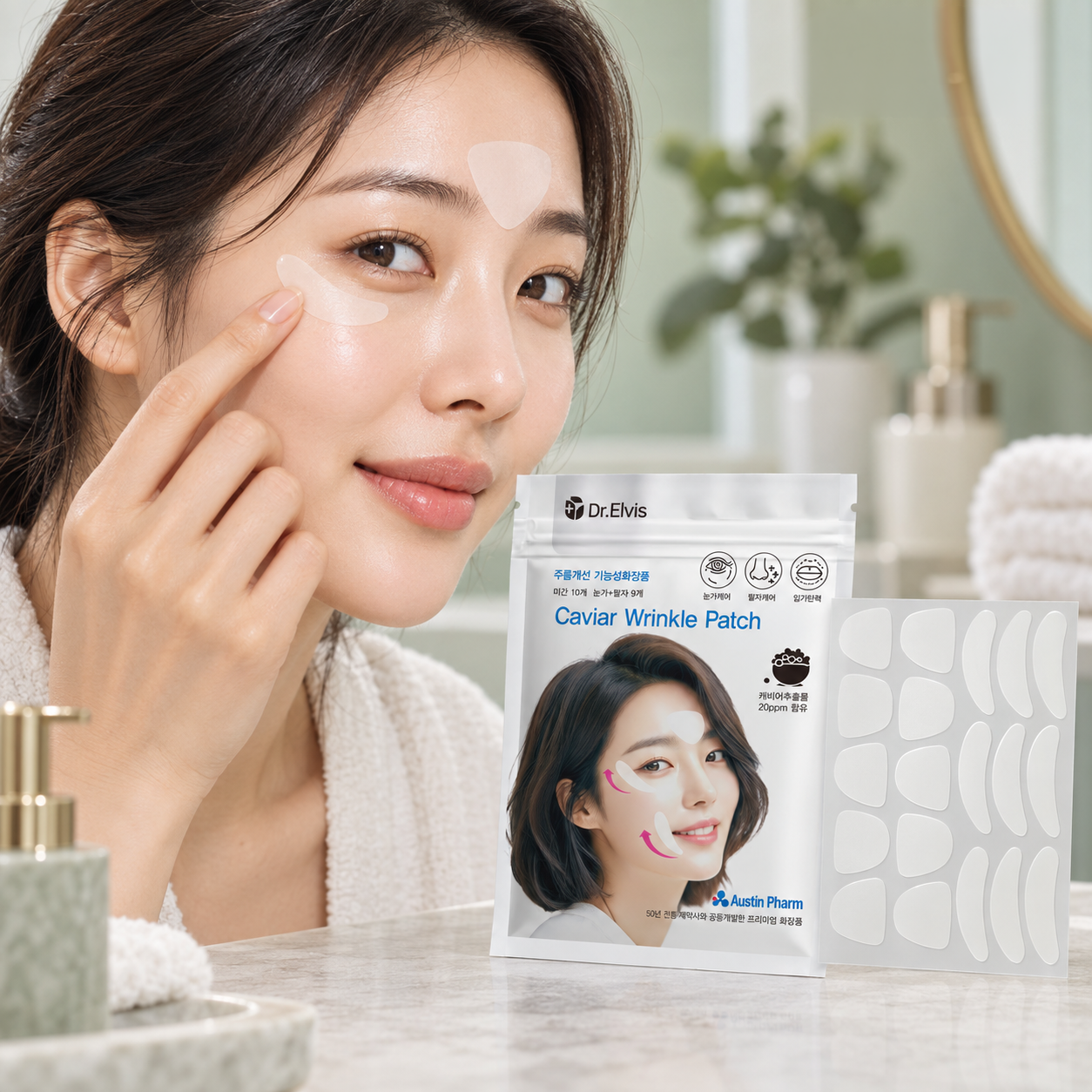 오스틴제약 닥터엘비스 캐비어 링클패치 95매